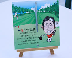 似顔絵アクリル時計の商品画像