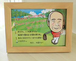 似顔絵メッセージ額の商品画像