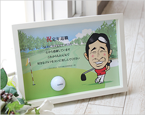 似顔絵メッセージ額 Sサイズの商品画像